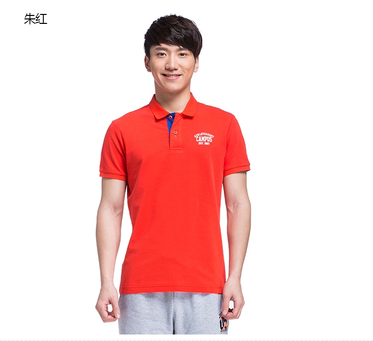 Xtep Nam Ngắn Tay Áo T-Shirt Ve Áo Mùa Hè Mỏng Giản Dị Nửa Tay Áo T-Shirt Top Men Polo