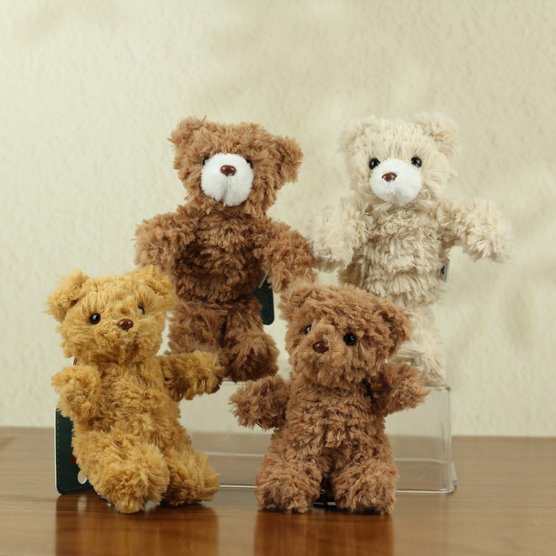 Cross-Border Realistic Teddy Bear Plush Toy Bear Pendant Claw Machine Doll Keychain Bag Pendant Small Gift