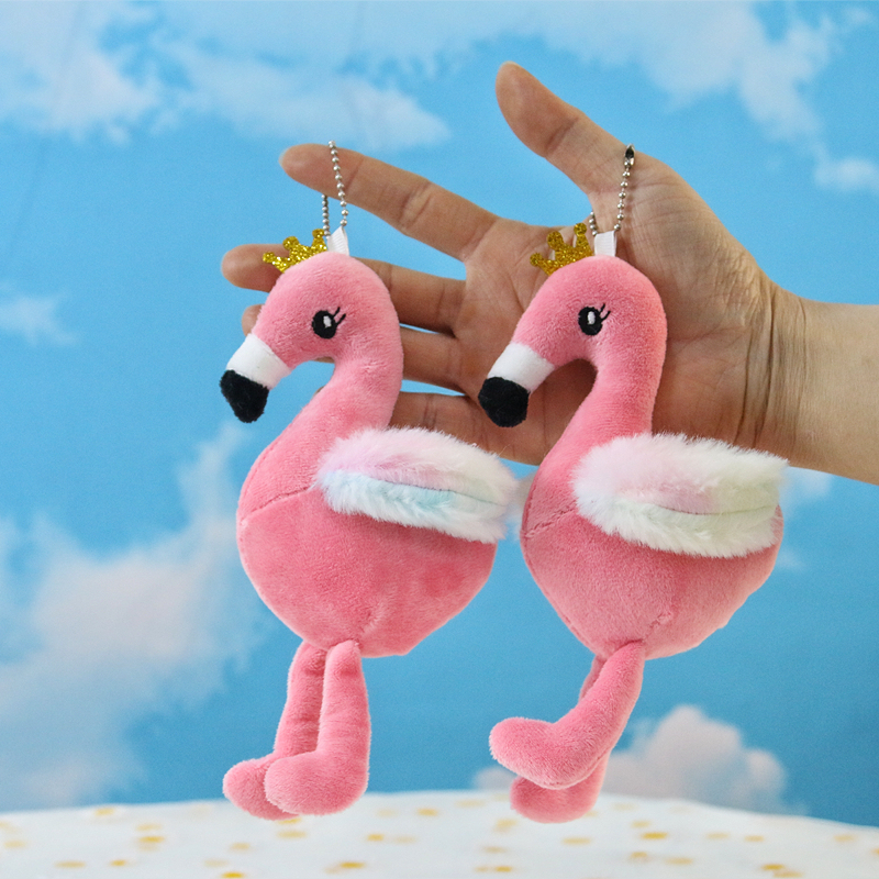 Internet-Famous Flamingo Plush Pendant Bird Toy Doll Bag Accessory Keychain Wedding Toss Toy Gift
