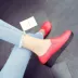 Giày đi mưa mùa xuân cho nữ thấp để giúp giày ống ngắn không thấm nước dày đáy tăng giày chống trượt cao su