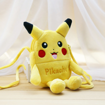 New classic cartoon plush mobile phone bag girl crossbody cartoon bag Pikachu hand and foot three-dimensional small bag