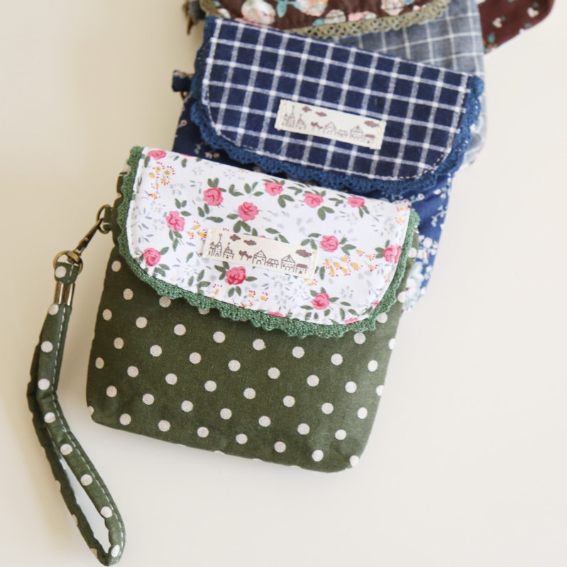 Special cotton coin purse ladies summer holding small cloth bag flower pattern sanitary cotton storage pocket