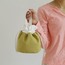 Japanese small fresh cotton linen fabric handbag ladies summer bag bag Mori female style small mommy bag