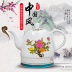 ấm siêu tốc giá rẻ Jingdezhen ấm đun nước điện gốm sứ lớn màu xanh và trắng ấm đun nước nhà bằng thép 304 ấm trà tự động tắt nguồn bình siêu tốc lock and lock ấm đun nước điện