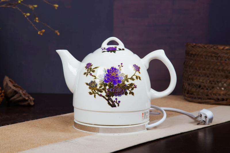 ấm sắc thuốc Jingdezhen Ấm đun nước bằng điện gốm gia dụng Tự động Tắt nguồn Chống cháy sứ Ấm siêu tốc Ấm sứ lớn màu xanh và trắng ấm nấu nước