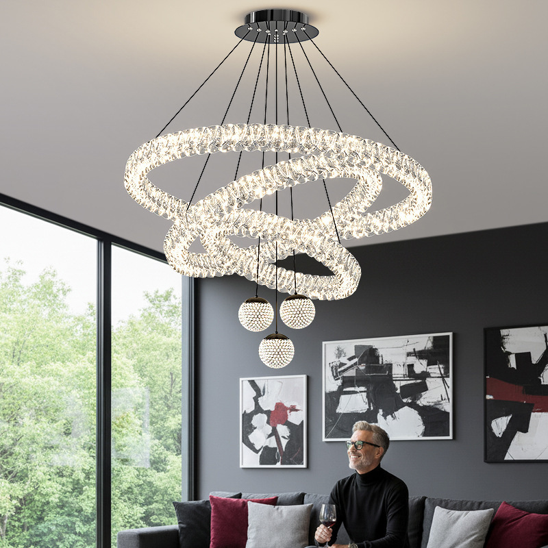 Guangdong Zhongshan Trendy Light Luxury Living Room Chandelier, New High-End Bedroom Main Light, Dining Room Led Room Light