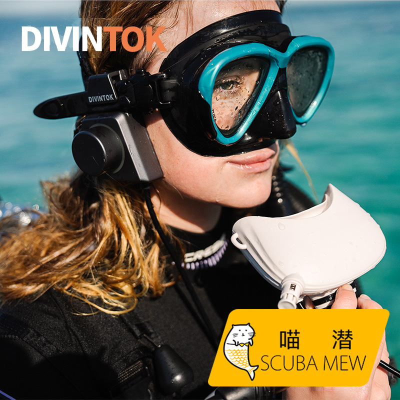 Meowqian Divintok Wireless Surface Underwater Intercom Scuba Diving Communicator Underwater Communication