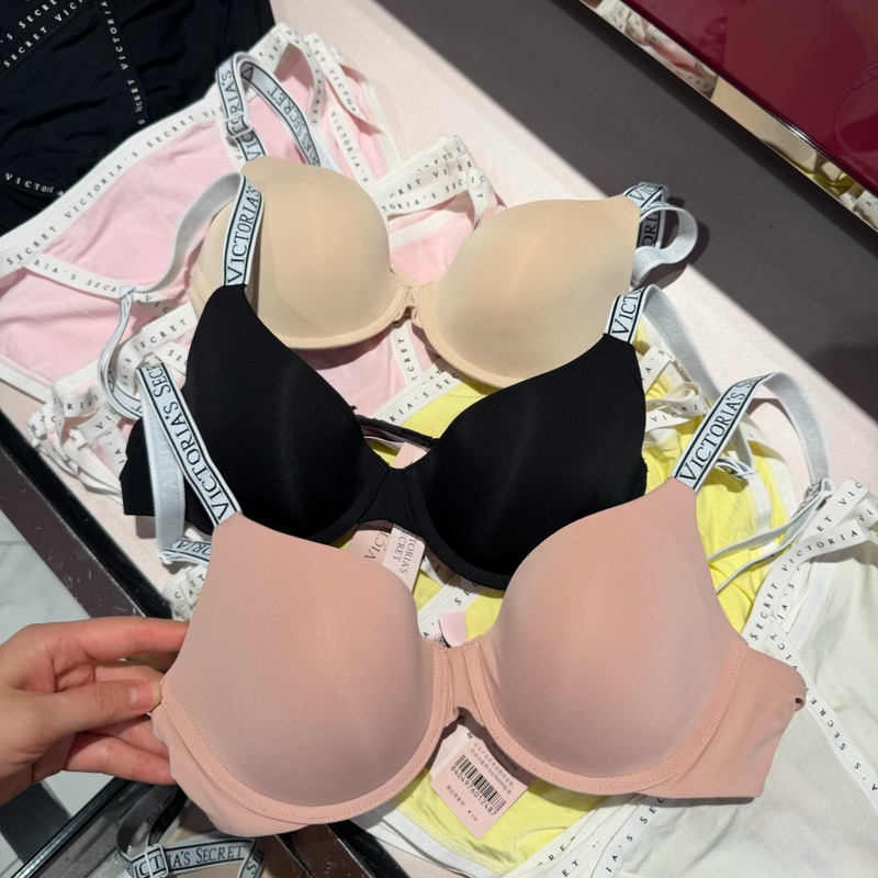 Victoria's Secret Big Show Series Rhinestone Logo Comfortable Cotton Underwire/Non-Wired Bra for Large and Small Busts