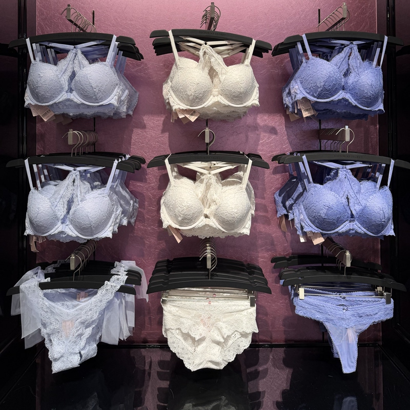 Front Buckle Beautiful Back Victoria's Secret Floral Lace Natural Push-Up Halter Summer Sexy Bra