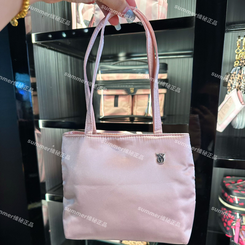 Small Handbag Victoria's Secret Pink Satin Vs Logo