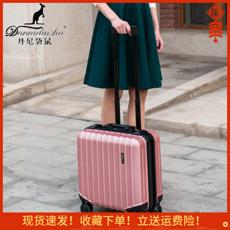 Danny Kangaroo Small Suitcase Woman Flight Attendant Case 18 Inch Aluminum Frame Password Suitcase Muted Laster Box Man