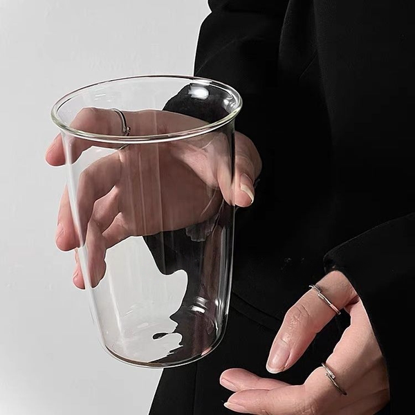 Ins-Style Simple Glass Cup for Home Use, Ice Americano Latte Coffee Cup, Cold Brew Cup, Milk Cup, Beverage Cup