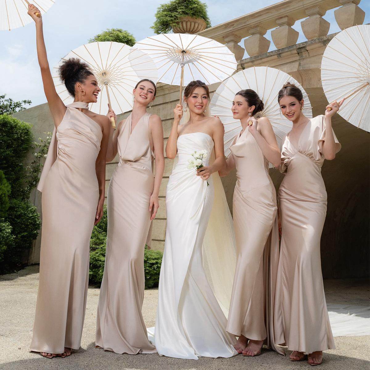 slimming bridesmaid dresses Poly USA 8410 Short Glitter Print Dress with Pockets
