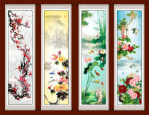 752 Poster printing exhibition board photo printing 392 Spring summer autumn and winter Chinese style classical scroll decorative painting