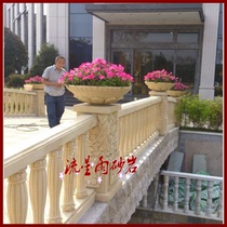  Meteor shower sandstone relief flower pot Garden sandstone sculpture FRP mosaic column flower bowl Home improvement decoration materials