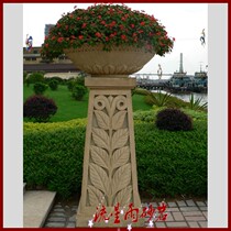 Meteor shower sandstone relief flower pot flower pot garden waterscape Sand Rock glass fiber reinforced plastic sculpture Hotel Villa Garden home decoration