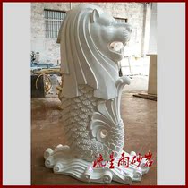 Sandstone reliefs custom Singapore water jet lions GRP resin foam cement cast bronze sculpted pendulum decoration