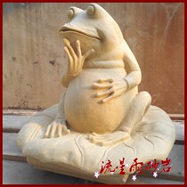 Sandstone relief round carving frog spray water garden sandstone sculpture glass fiber reinforced plastic Hotel Villa home decoration material