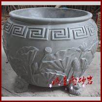 Sandstone relief flowerpot European flowerpot glass fiber reinforced plastic garden sandstone sculpture Hotel Villa home decoration materials