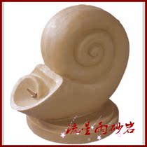 Sandstone relief FRP conch water spray garden sandstone sculpture Hotel Villa home decoration materials