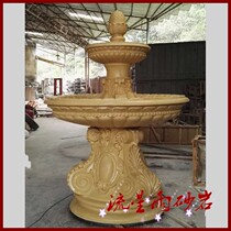 Sandstone Relief Custom Large Spray Pool Water Bowl GRP Resin Foam Cast Bronze Garden Sculpture Pendulum decoration