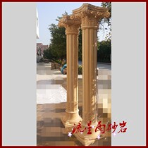 Meteor shower sandstone relief sandstone sculpture glass fiber reinforced plastic Roman column European column Hotel Villa home decoration material