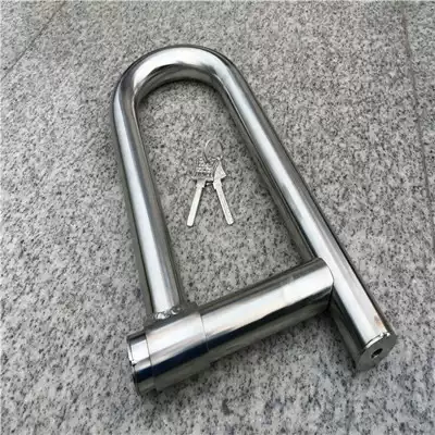 Stainless steel thickened electric vehicle tricycle locomotive lock motorcycle large U lock anti 40 ton hydraulic anti-theft lock