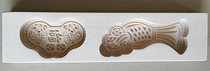 Wooden three-dimensional ingot carp carp carp picture pasta moon cake bean paste snack steamed bread baking mold noodle card flower mold