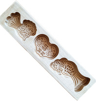 Medium wooden pasta snack cake baking appliance mold crucian carp carp goldfish shape fu character Yuanbao noodle card mold