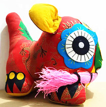 30cm red cotton cloth Tiger town house Tiger fortune tiger cloth Childrens toys folk crafts ornaments
