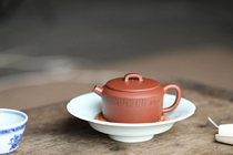 Taoying sand art Yixing original mine purple sand craft pot maker full hand made original ore gold downhill mirror tile pot 160CC