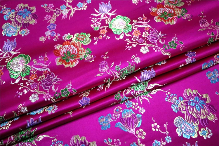 gió của Trung Quốc thổ cẩm Tây Tạng chiếc váy đầy màu sắc hoa mô phỏng jacquard damask vải DIY handmade vải vải - Vải vải tự làm