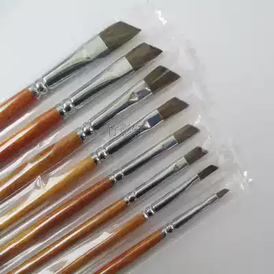Nylon hair oblique head brush gouache watercolor oil brush acrylic hand-painted single branch