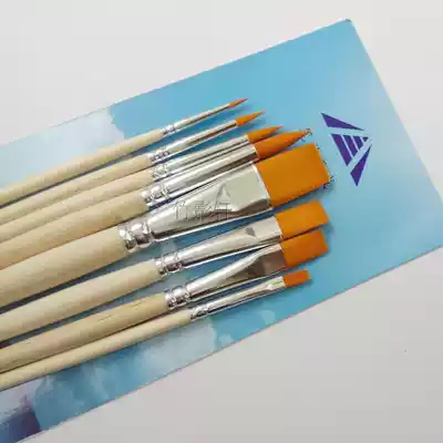 8 sets of nylon gouache watercolor pens 4 flat heads 4 round pointed oil brushes acrylic brush