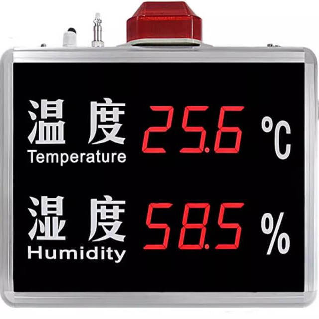 Httrca Ultra-Large Screen Sound and Light Alarm Temperature and Humidity Display, Laboratory and Factory Temperature and Humidity Display Board