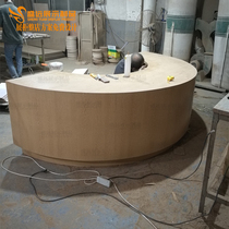 厂家定制定做烤漆前台办公桌公司接待台收银台吧台弧形异服务柜台