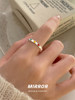 925 sterling silver drip oil love ring women's fine ring niche design tail ring joint ring student