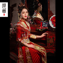Xiuhe clothing 2021 New Dragon and Phoenix coat Chinese style shawl female winter wedding 2020 wedding dress Chinese bridal clothing