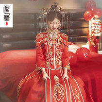 Xiuhe clothing bride 2021 new winter Xiuhe wedding Chinese wedding dress dragon and phoenix coat toast wedding dress