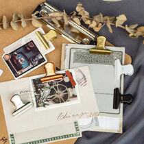 Full RMB49  | STRANGINK ORIGINAL RETRO METAL LONG TAIL CLIP OFFICE MINI HAND ACCOUNT CLIP SWING PAT GOLDEN SPOT