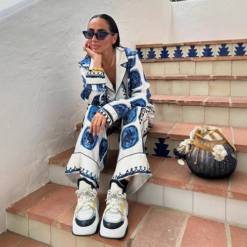 Рубашка для отдыха, штаны, европейский стиль