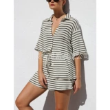 Брендовый свежий комплект, рубашка, шорты, европейский стиль