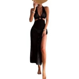 Летнее пляжное платье, цветная сексуальная трикотажная юбка, пляжный купальник, европейский стиль