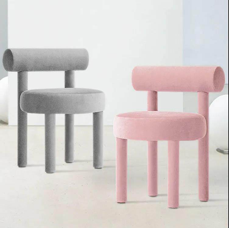 Nordic modern minimalist bedroom dressing chair light luxury soft bag back chair home net red makeup stool leisure single chair