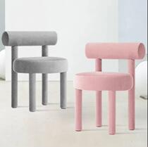 Nordic modern minimalist bedroom dressing chair light luxury soft bag back chair home net red makeup stool leisure single chair