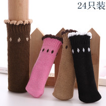 Double-layer thickened chair foot cover table and chair foot cover stool foot Cover Stool leg protective cover non-slip foot cover 24 sets