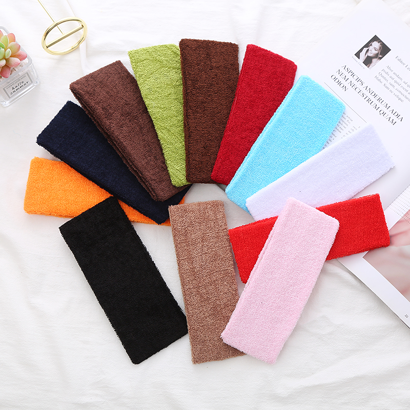 Widening multi-color elastic beam hair with towel material special price Sports Head Band-Taobao