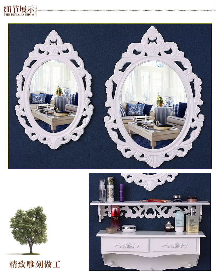 Tường treo bàn trang điểm gương phòng ngủ đơn giản hiện đại mini kinh tế căn hộ nhỏ treo tường bàn trang điểm - Bàn bàn 4 chân