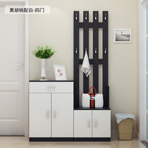 Shoe cabinet coat rack combination with hanger simple modern cabinet partition multi-functional hall cabinet simple creative porch