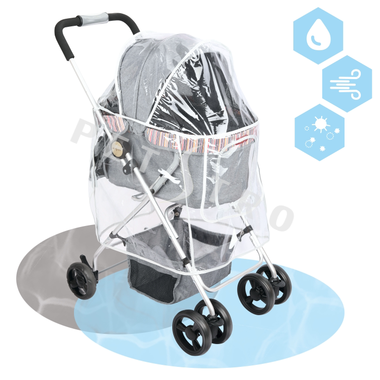 Windproof, dustproof and rainproof cover for pet Stroller-Petstro Taiwan-Suitable for Model 410